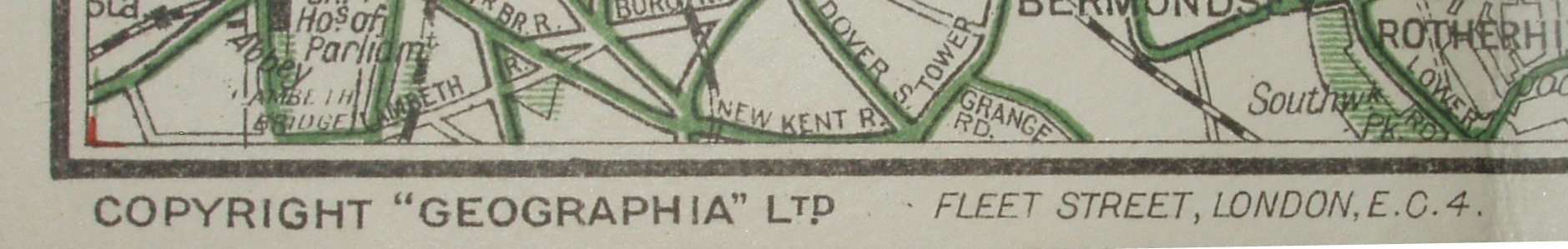 Geographia Ramblers Map, 1942 first address